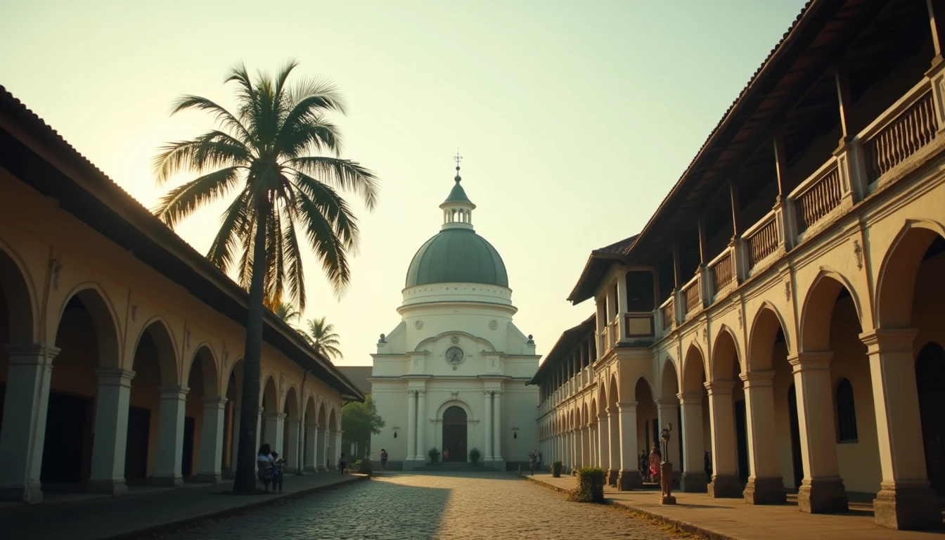 Gereja Blenduk dan bangunan kolonial di kawasan Kota Lama Semarang saat pagi hari.